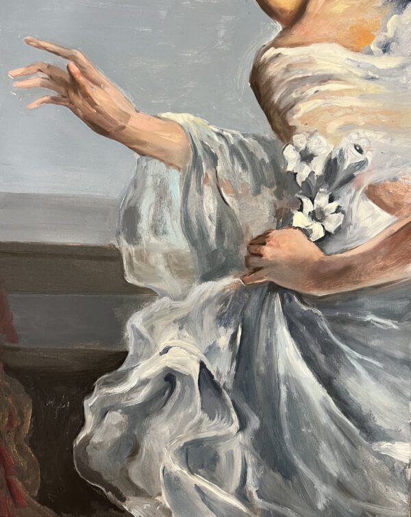 Painting "Girl with flowers"